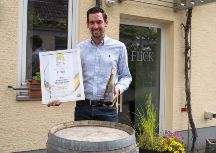 Weinflasche des Weinguts Peter Flick — Verflickst gut